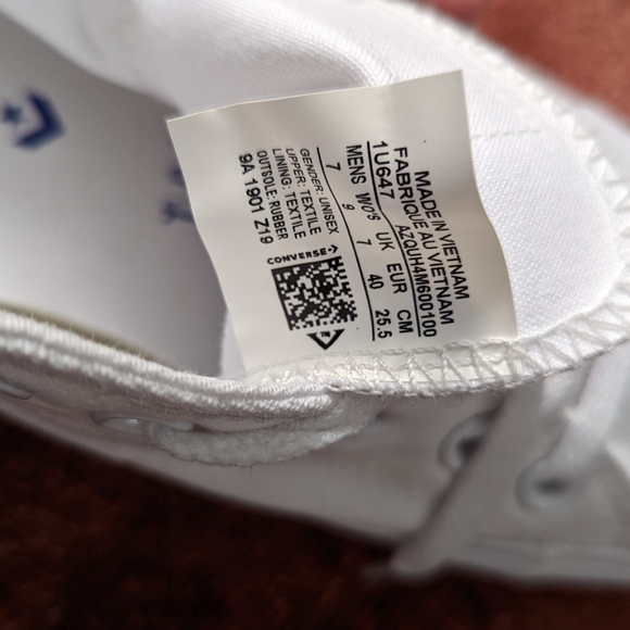 Converse Chuck Taylor All Star Low White Unisex Shoes - Picture 7 of 7